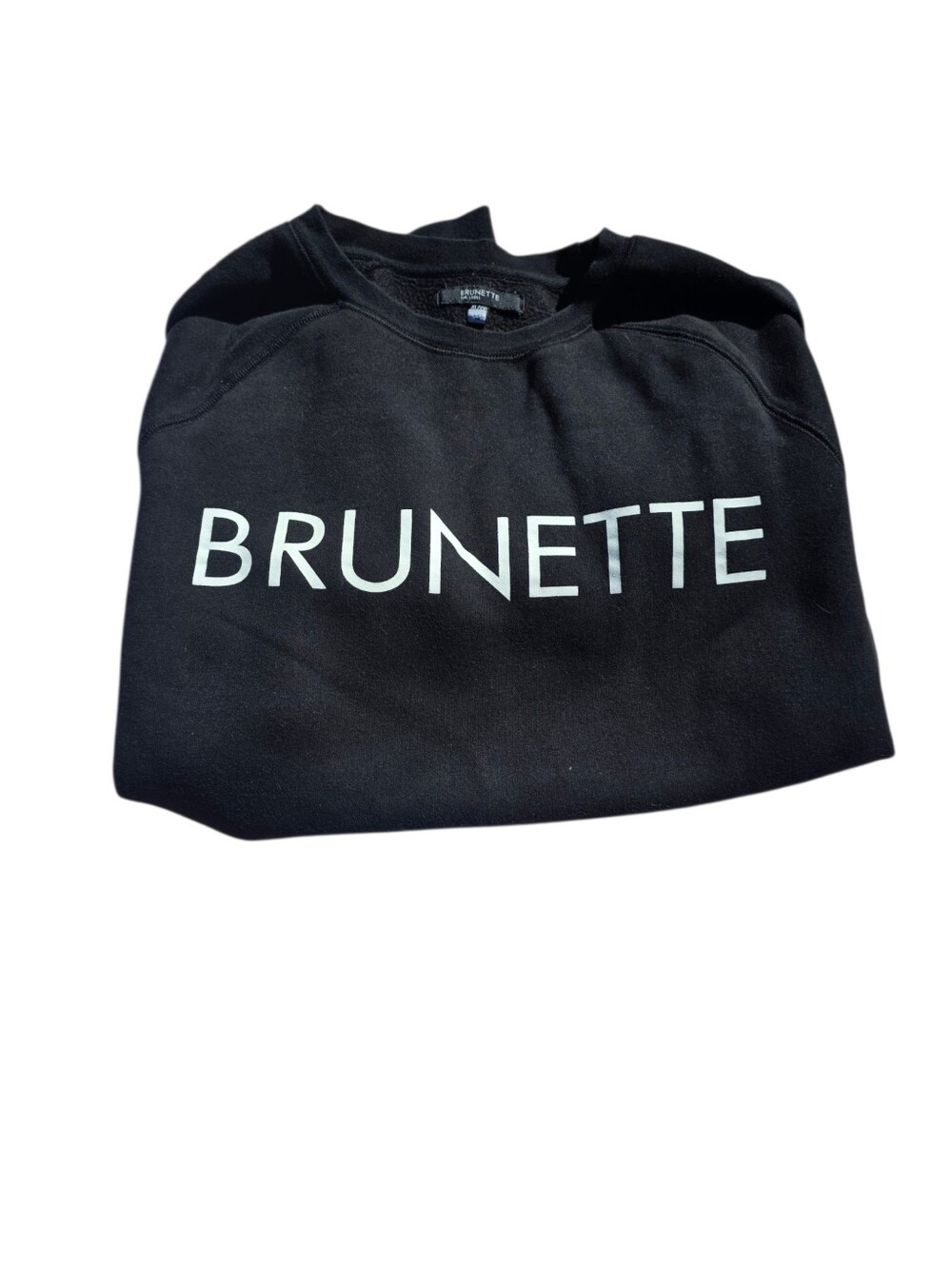 Brunette The Label Black Sweatshirt with White Logo